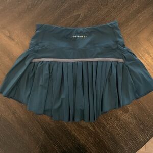 Women's Pleated Skirt - Teal
